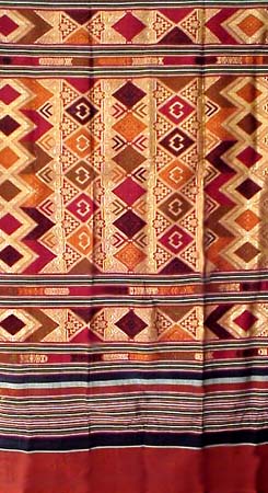 Silk Embroidered Laotian Textile