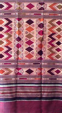Silk Embroidered Laotian Textile